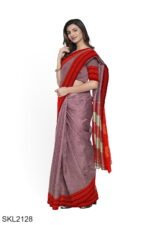 Patteda Anchu Pure Cotton With Gaadi Dhadi Border Saree