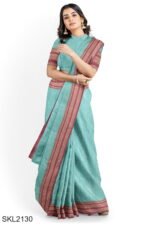 Patteda Anchu Pure Cotton With Gaadi Dhadi Border Saree