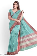 Patteda Anchu Pure Cotton With Gaadi Dhadi Border Saree