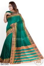 Ilkal Plain Temple Border Saree