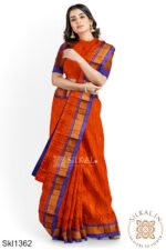 Ilkal Embossed With Mercerized Cotton Saree