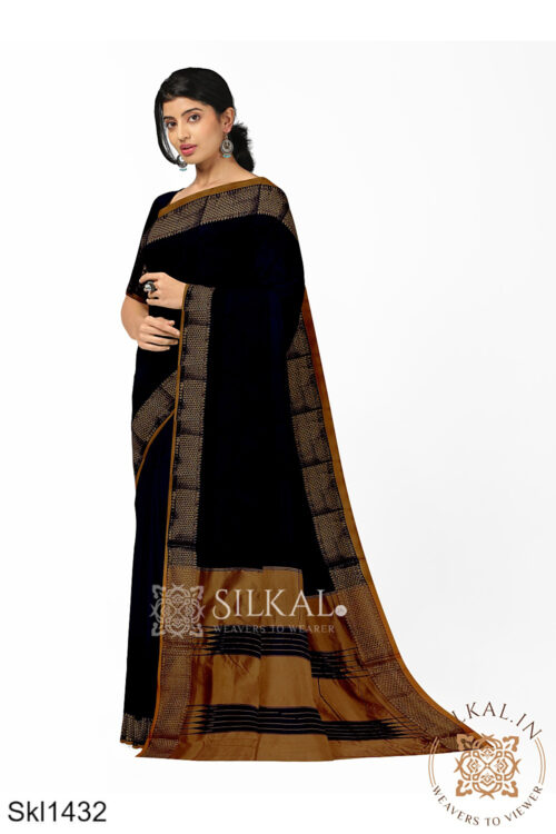 Ilkal Embossed With Mercerized Cotton Saree