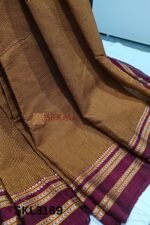 Ilkal Handloom Silk by Cotton Small Checks Bhoomi Border Saree