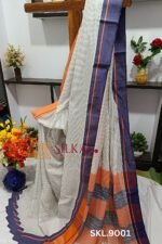 PLAIN PATTEDA ANCHU PURE COTTON HANDLOOM SAREE