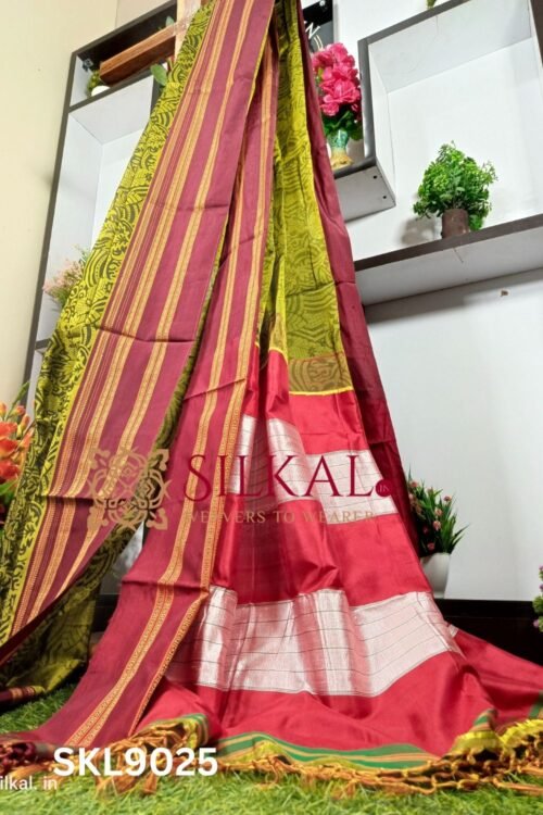 Ilkal Print Viscose Silk Gayatri Border Saree