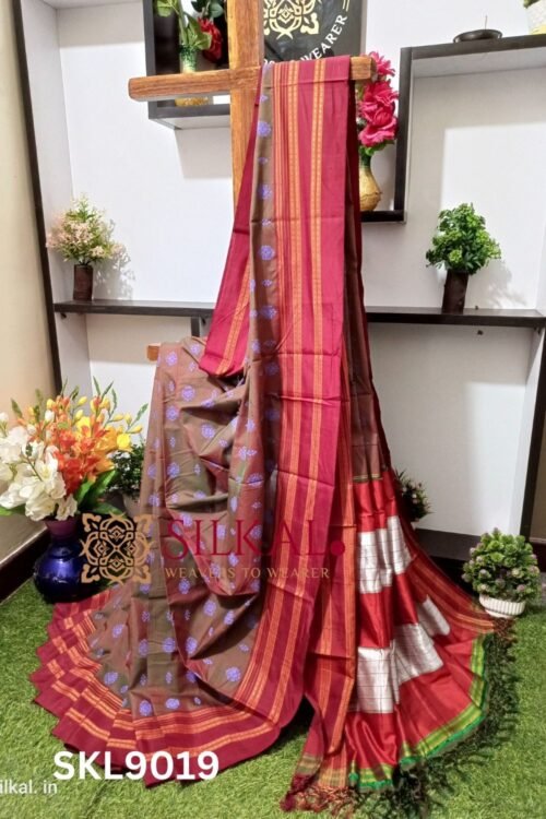 Ilkal Print Viscose Silk Gayatri Border Saree