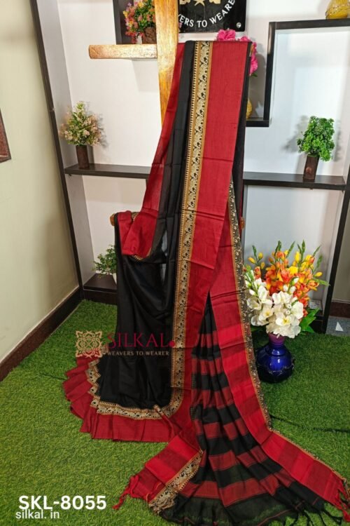 -33% New! Price Drop! NARAYAN PETH PLAIN COTTON SAREE WITH PATTI PALLUNARAYAN PETH PLAIN COTTON SAREE WITH PATTI PALLU NARAYAN PETH PLAIN COTTON SAREE WITH PATTI PALLU