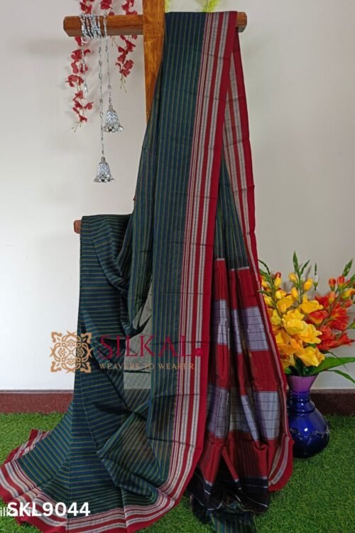 Ilkal Handloom Viscose Silk Gayatri Border Saree