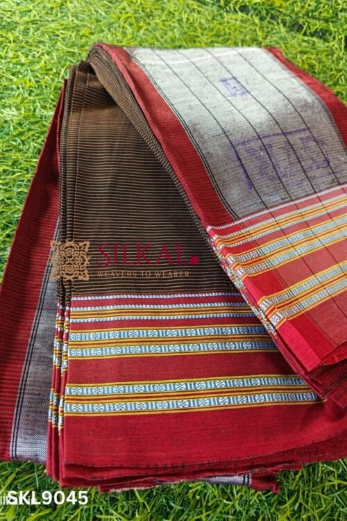 ILKAL VISCOSE SILK KADDI SAREE WITH GOMI BORDER