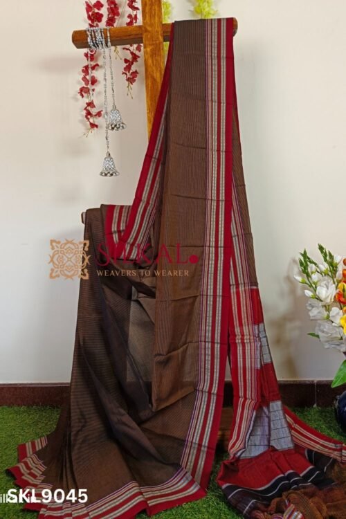 VILKAL VISCOSE SILK KADDI SAREE WITH GOMI BORDER