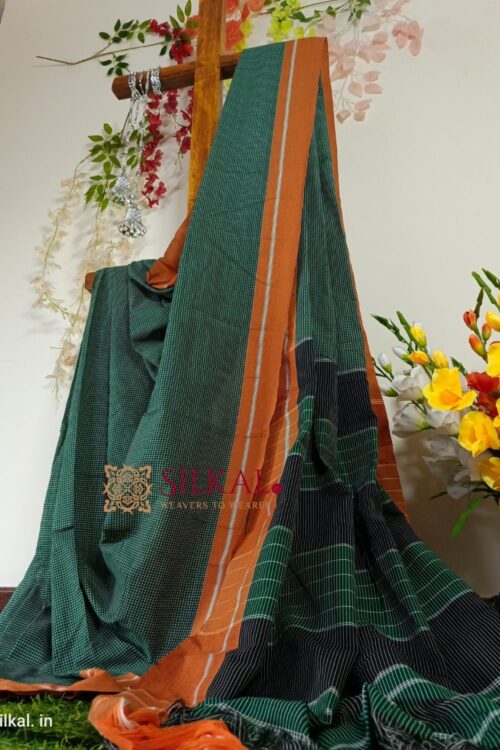 PATTEDA ANCHU PURE COTTON HANDLOOM SAREE