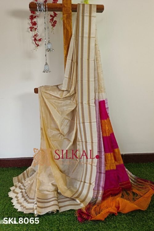 Ilkal Handloom Viscose Silk Gayatri Border Saree