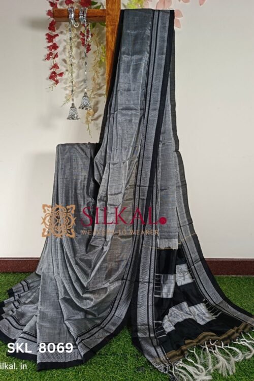 Ilkal Handloom Cotton Silk Chikki Border Saree