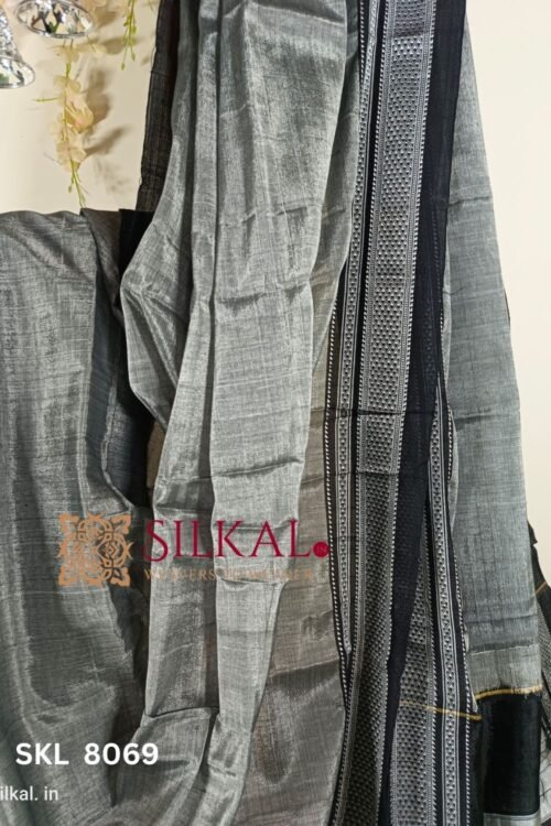 Ilkal Handloom Cotton Silk Chikki Border Saree