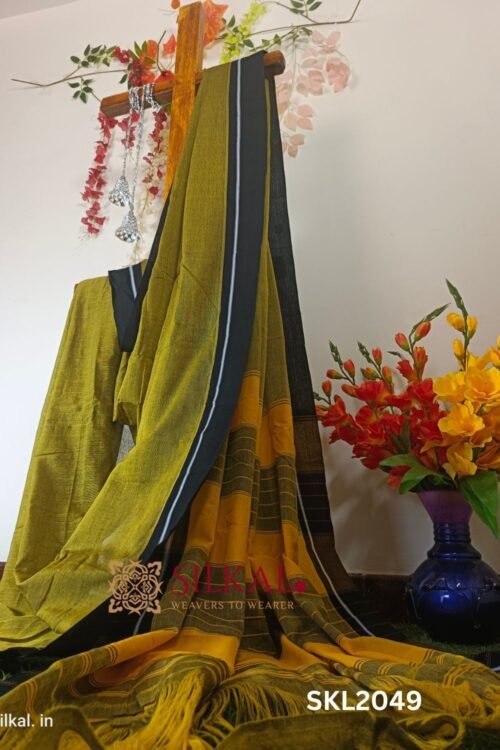 PATTEDA ANCHU PURE COTTON HANDLOOM SAREE