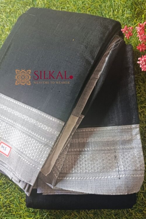 Ilkal Handloom Viscose Silk Chikki Paras Border Saree