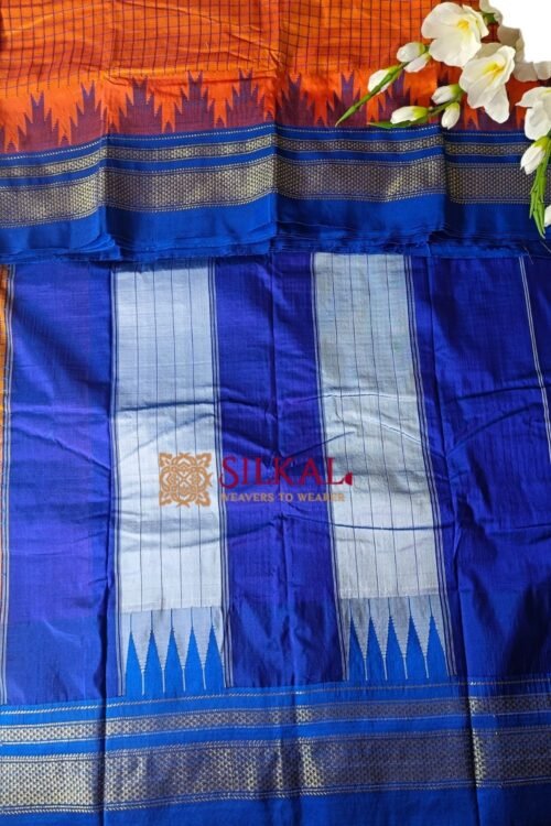 Ilkal Chadarunga Half Silk Handloom Saree