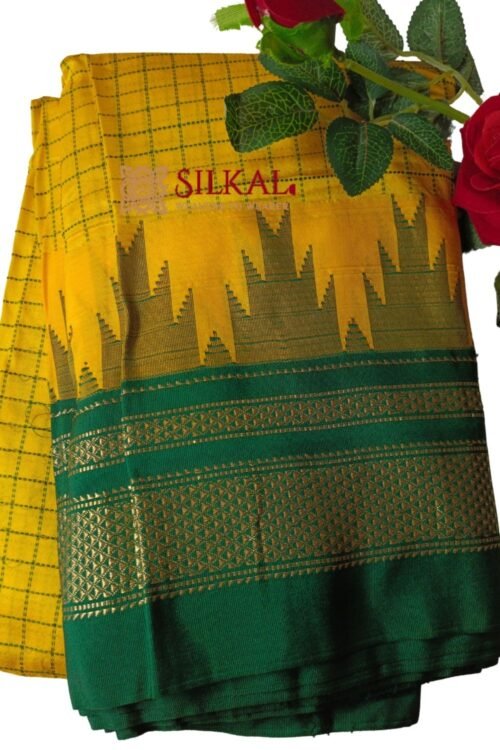 Ilkal Chadarunga Half Silk Handloom Saree