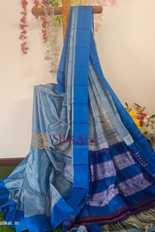 Ilkal Handloom Viscose Silk Chikki Paras Border Saree