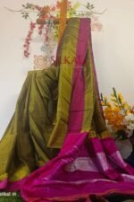 Ilkal Handloom Viscose Silk Chikki Paras Border Saree