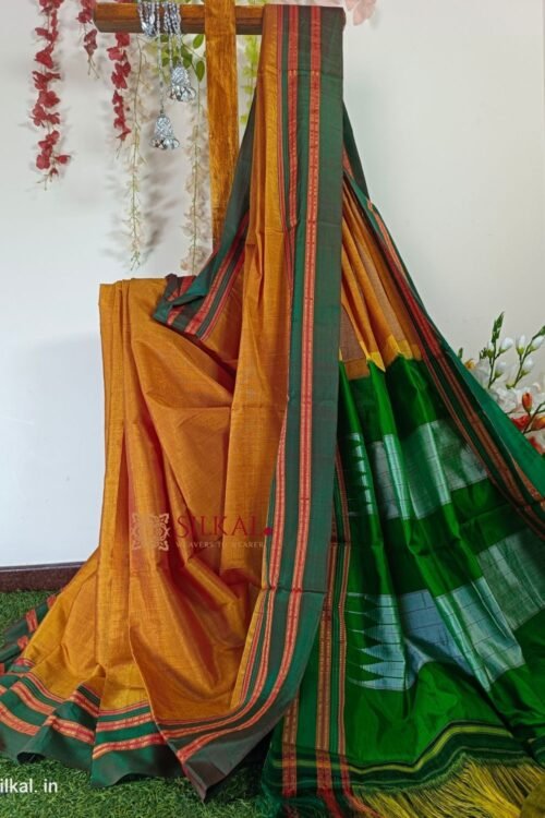 Ilkal Handloom Viscose Cotton Silk Special Gayatri Border Saree