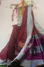 Ilkal Handloom Viscose Silk Chikki Paras Border Saree