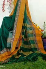 NARAYAN PETH PLAIN COTTON SAREE WITH PATTI PALLU