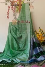 Ilkal Handloom Viscose Silk Chikki Paras Border Saree