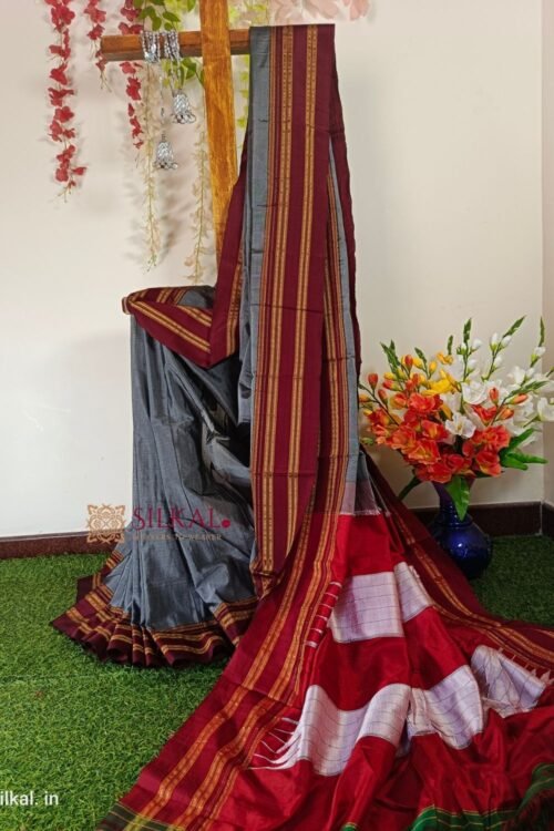 Ilkal Handloom Viscose Cotton Silk Special Gayatri Border Saree