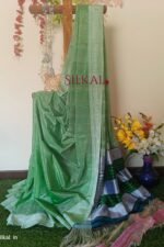 Ilkal Handloom Viscose Silk Chikki Paras Border Saree