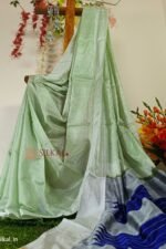 Ilkal Handloom Viscose Cotton Silk Chikki Paras Border Saree