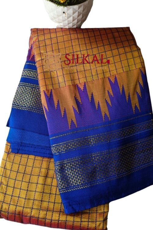 Ilkal Chadarunga Half Silk Handloom Saree