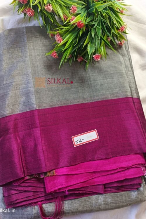 Ilkal Handloom Viscose Cotton Silk Chikki Paras Border Saree
