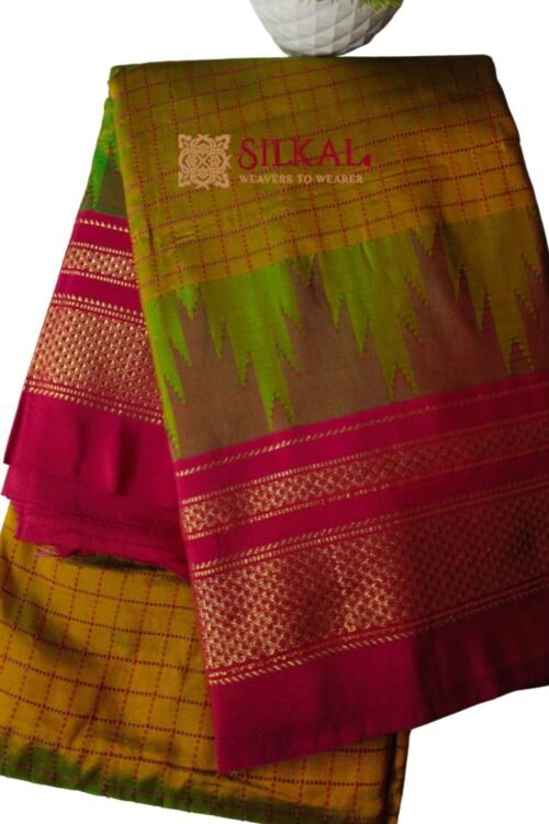 Ilkal Chadarunga Half Silk Handloom Saree