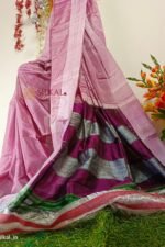 Ilkal Handloom Viscose Cotton Silk Chikki Paras Border Saree