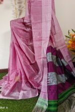 Ilkal Handloom Viscose Cotton Silk Chikki Paras Border Saree