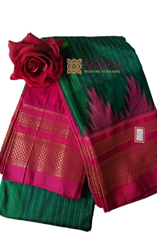 Ilkal Chadarunga Half Silk Handloom Saree