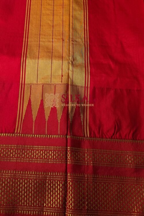 Ilkal Chadarunga Half Silk Handloom Saree