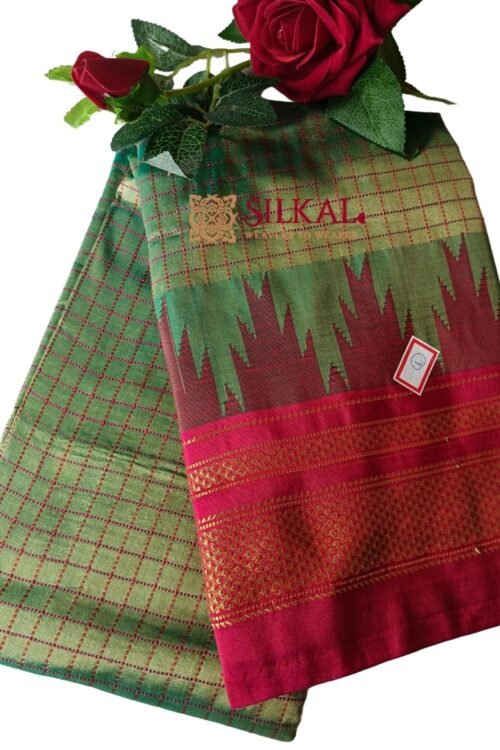 Ilkal Chadarunga Half Silk Handloom Saree