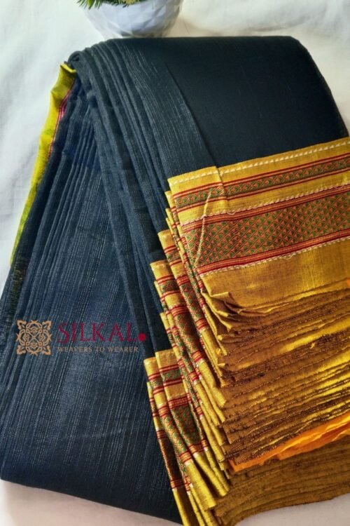 Ilkal Handloom Viscose Cotton Silk Chikki Paras Border Saree