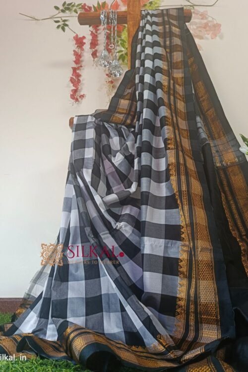 Ilkal Cotton Silk Big Checks Saree