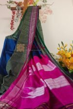 Ilkal Handloom Viscose Cotton Silk Chikki Paras Border Saree