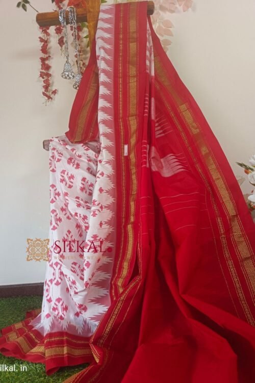 Ilkal Print Cotton Silk Temple Border Saree