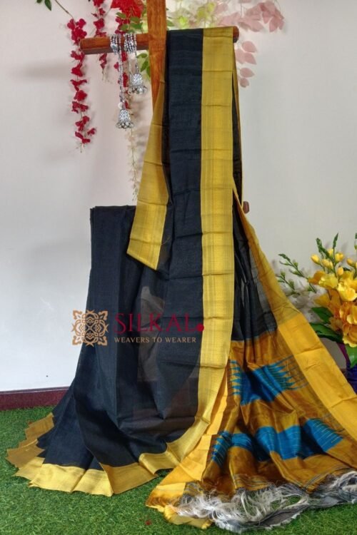 Ilkal Handloom Viscose Cotton Silk Chikki Paras Border Saree