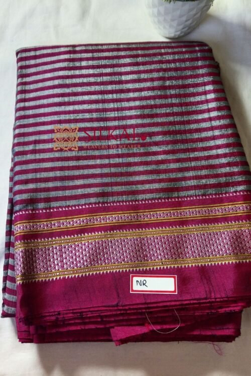 Ilkal Handloom Viscose Cotton Silk Chikki Paras Border Saree