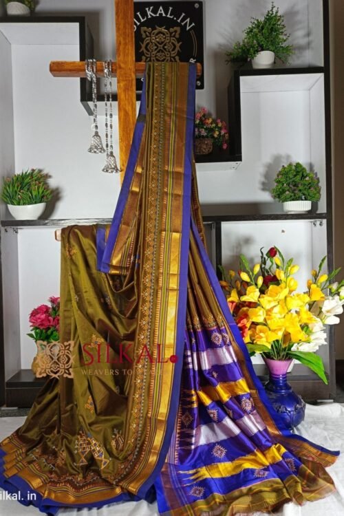 Ilkal Semi Silk With Kasuti Saree