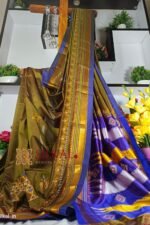 Ilkal Semi Silk With Kasuti Saree