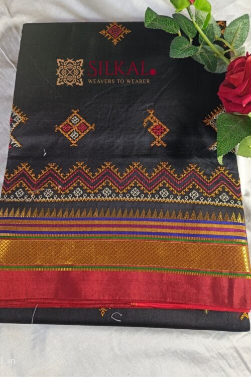 Ilkal Semi Silk With Kasuti Saree