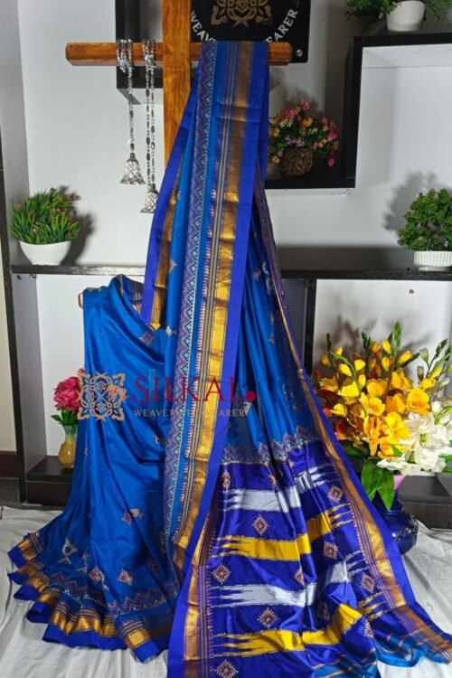 Ilkal Semi Silk With Kasuti Saree