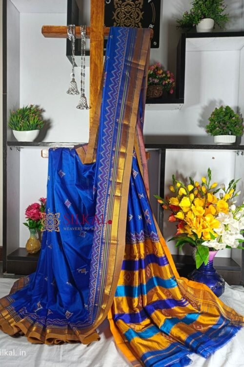 Ilkal Semi Silk With Kasuti Saree